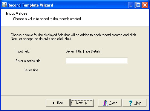 Record Template Wizard